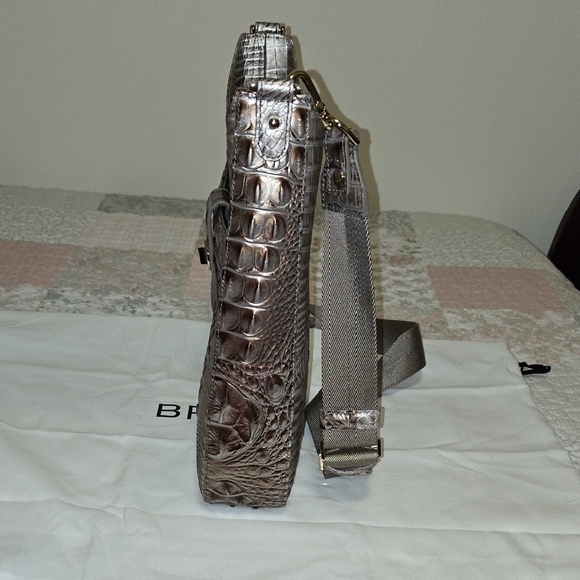 Brahmin Leia Crossbody Bag In Silver Lining Melbourne. NWT - Picture 6 of 16